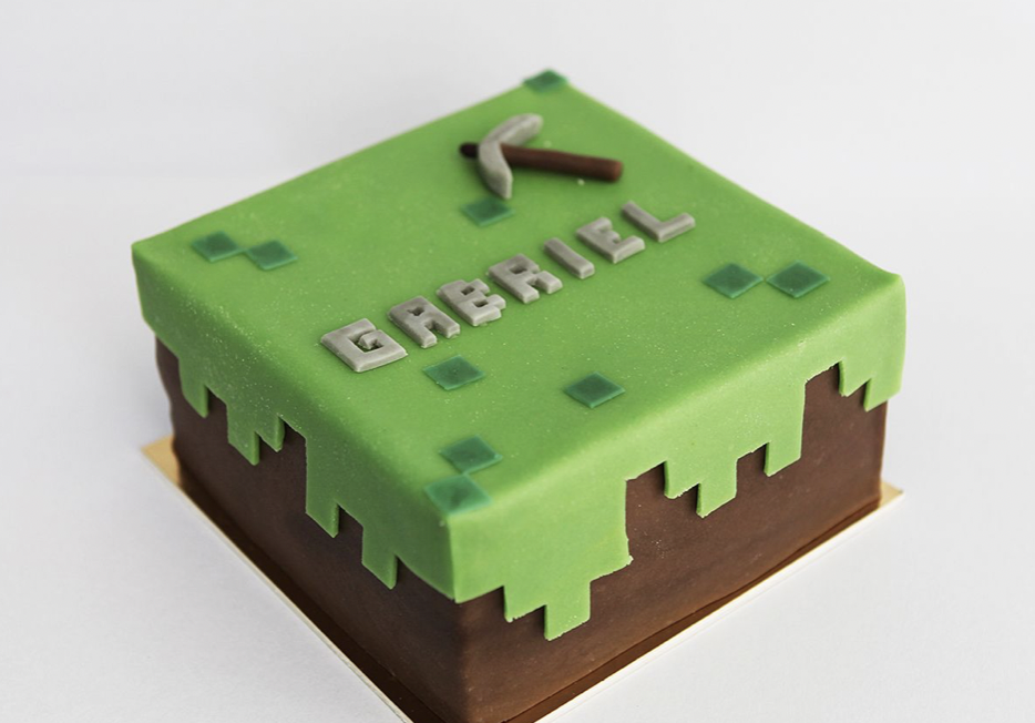 Modèle Invitation D'anniversaire Minecraft Marron Et Vert